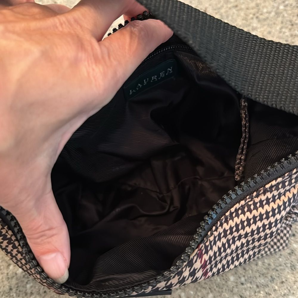 LAUREN RALPH LAUREN Nylon Houndstooth Shoulder Bag - Picture 13 of 15